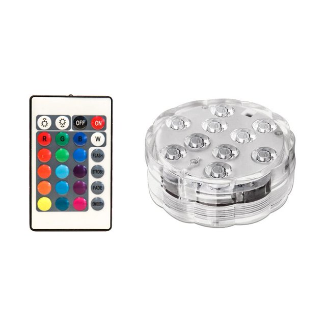 Solar Submersible LED Pool Lights - 16 RGB Color Changing Lights with Remote Control, Waterproof IP68, Suitable for Bathtub, Pond, and Party Decorations
