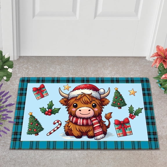 Lotusprinthandmade Cute Cow Christmas Gift Doormat 6 Sizes (15" x 25")