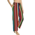 thumbnail image 6 of Salouo Mexican Serape Blanket Stripes Print Women's Pajama Pants Casual Loose Sweatpants PJs Flowy Pants Drawstring Palazzo for Women Wide Leg Pants Lounge Pajama -XX-Large, 6 of 8