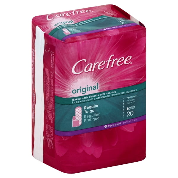 CAREFREE Original Regular To Go Pantiliners, Fresh Scent 20 ea