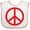 White and Pink, variant on Inktastic Fun Red Peace Sign Boys or Girls Baby Bib