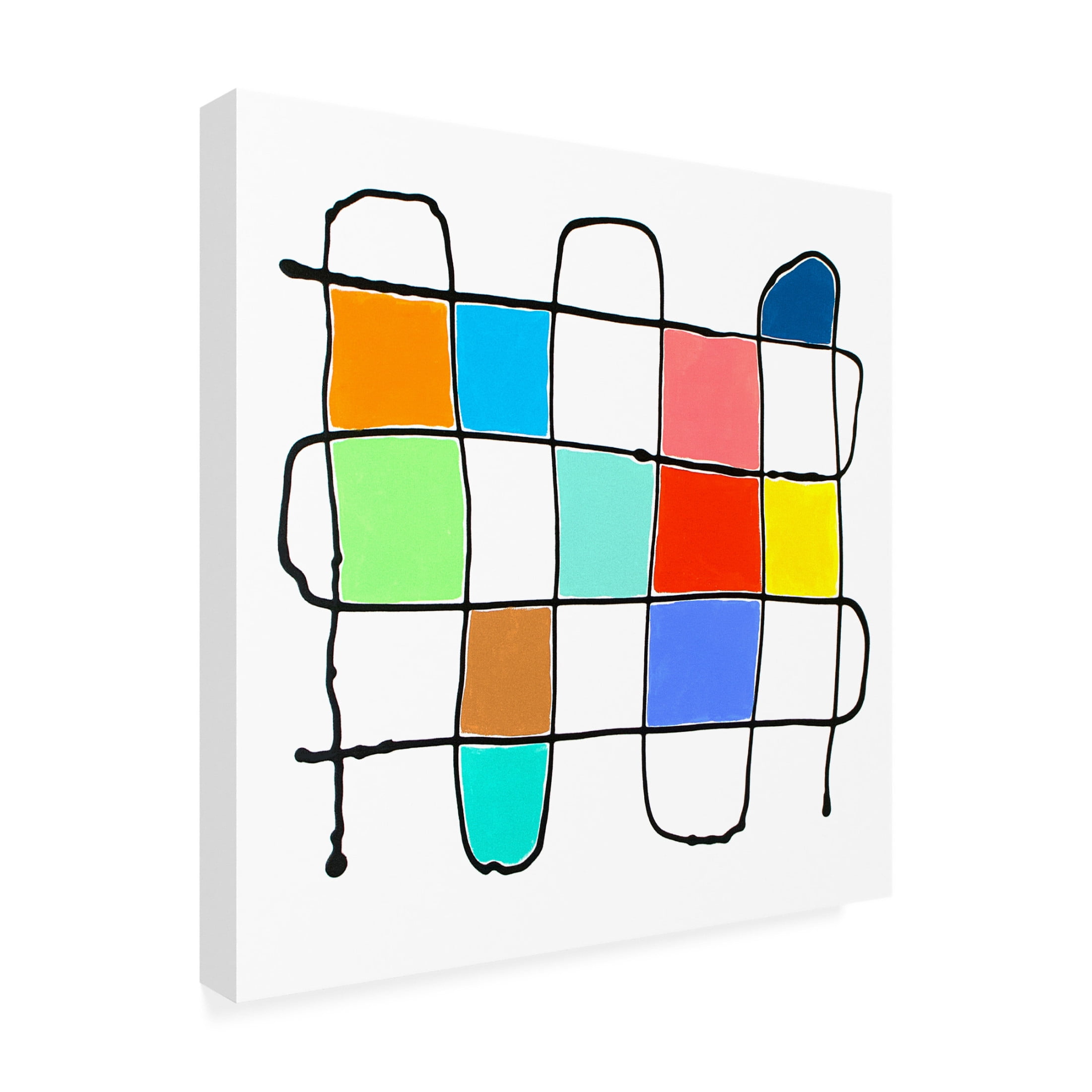 Canvas Wall Art - Sharon Pierce McCullough 'Colorful Thoughts' Wall Art for Living Room, Bedroom, or Office Décor by Trademark Fine Art - 18 x 18 Inches