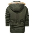 thumbnail image 4 of Men Clearance LYXSSBYX Mens Jackets with Hoods Waterproof Men's Fall/Winter Fashion Fleece Jacket Stretch Washed Top Jacket, 4 of 4