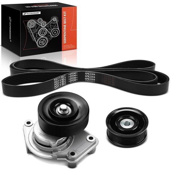 A-Premium Engine Serpentine Belt Drive Kit with Tensioner & Idler Pulley Compatible with Toyota Tundra 2000-2006, 4.7L