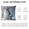 thumbnail image 5 of Orinice Penguin Baby Snow Graphic Decorative Cushion Cover for Home Couch Living Room Bed Sofa Short Plush Winter Square 1PC 20x20in, 5 of 5