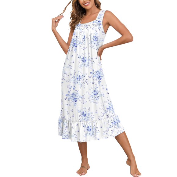 Pijama sin mangas de estilo victoriano APRRAIN para mujer