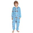thumbnail image 2 of Police Cars Pattern One Piece Pajamas Soft Jumpsuit Cozy Sleep and Play Romper Zipper and Pockets 12Y-13Y, 2 of 8