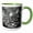 Green/White, variant on 3drose, Macro Photo of Raindrops Gathered on a Purple Leaf of a Redbud Tree., 11oz Magic Transforming Mug