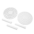 thumbnail image 1 of 49 Holes Makeup Brush Stand Rack Large Capacity Multifunction Nail Pen Holder Stand for Home Shop Office White, 1 of 5