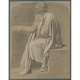 thumbnail image 2 of Jacques Louis David 20x24 Gold Ornate Framed and Double Matted Museum Art Print Titled - Figure Study for ‘The Death of Socrates’ (ca. 1786-87), 2 of 4