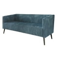 thumbnail image 3 of Castle Place Luxurious Corduroy Velvet Upholstered Sofa, Light Blue, 3 of 7