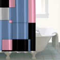 thumbnail image 2 of Shower Curtain Set with Snap-in,Stripped Geometry Mid Century (1) Shower Curtains Waterproof Shower Liner,Simple Polyester Bath Curtain,72x72Inch, 2 of 4