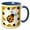 Blue/White, variant on 3drose, Love Bugs Orange Ladybug with Hearts, 11oz Two-tone Blue Mug