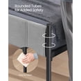 thumbnail image 3 of VASAGLE Twin Bed Frame with Upholstered Headboard, Metal Bed Frame Twin Size with Footboard, 550 lb Weight Capacity, Steel Slats, Easy Assembly, No Box Spring Needed, Dove Gray, 3 of 7