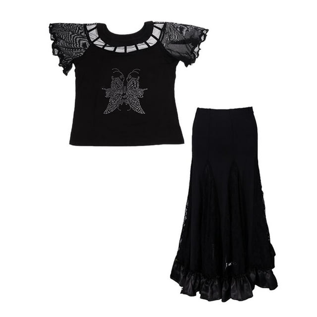Lady Women Ballroom Práctica Moderno de + Tops de Manga de Trompeta , L Zulema Vestido de baile latino