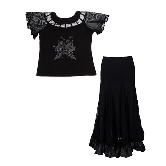 de entrenamiento de baile cuadrado de danza moderna para baile de salón negro l Yuyangstore Vestido de baile latino