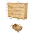 thumbnail image 6 of Jopath Modern 8-Drawer Dresser for Bedroom,Wood Wide Chest of Drawers Storage Organizer for Living Room,Hallway,Natural02, 6 of 7