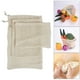 thumbnail image 2 of Bolsas reutilizables de algodón para verduras, bolsas para almacenar alimentos, bolsas para frutas y verduras. Hebilla de plata 3pcs, 2 of 9