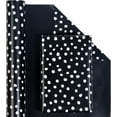 thumbnail image 2 of CozyNestFinds Reversible Wrapping Paper - Mini Roll - 17 Inch X 33 Feet - Black and Delicate Polka Dots Design for Birthday, Holiday, Wedding, Baby Shower, 2 of 15