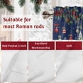 thumbnail image 7 of Blue Christmas Valances for Windows, 42 x 18in, Xmas Snowman Truck Snowflake Tree Balls Rod Pocket Kitchen Valance Curtain Light Filtering Window Treatments for Living Room Bedroom, 1 Panel, 7 of 7