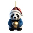 thumbnail image 2 of Christmas Cartoon Panda Ornament Xmas Tree Hanging Pendant Acrylic Decorations for Holiday Tree Car Decor, 2 of 8