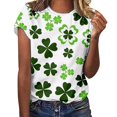 thumbnail image 2 of GILIGEGE Womens St Patricks Day Shirt Women's T-Shirts Short Sleeve Lucky Charms Shirt Cute Tees for Saint Patricks Day Green Clover Irish Gift Top Lucky Irish Shamrock Graphic Tees Tops Crewneck, 2 of 5