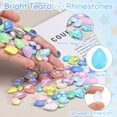 thumbnail image 3 of 30 Pcs 13 x 18mm Teardrop Rhinestones Pointed Back Glass Rhinestone Crystal Beads Gems for Crafts DIY Dress Jewelry Shoes Sewing Art Embellishments, White Fluorescence, 3 of 6