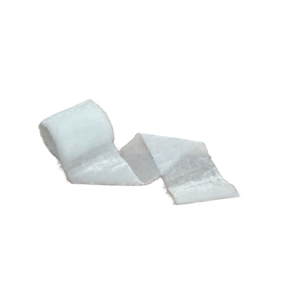White Velvet Ribbon for Crafts - 2" x 1 Yard, 3 Rolls, Memorial Day, 4th of July, USA 250th Anniversary, Wedding, Reception, Bridal Shower, Embellishments, Valentine's Day, DIY, Gift Bow, Hair Bows