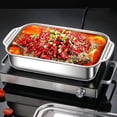 thumbnail image 2 of Bandeja rectangular de acero inoxidable para hornear, para asar, para horno, barbacoa, pavo, pasteles, 2 of 8