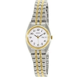 Seiko Ladies Stainless Steel Gold Watch White Dial Water Resistant SXGL61 Walmart