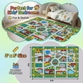 thumbnail image 4 of Brythos Kids Car Road Rug 3x5 ft, Non-Slip City Traffic Play Mat for Toy Cars and Train Track, Educational Town Map Carpet with Police Station Hospital Cinema for Kids Room, 4 of 6