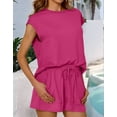 thumbnail image 5 of 2 Piece Sets for Women Casual Summer Rose Red L, 5 of 8