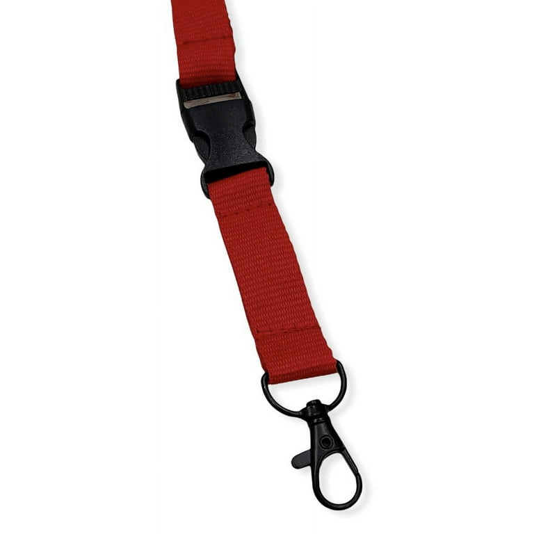 DC Shoes End Clip Logo Removable Lanyard With (Red)