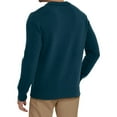 thumbnail image 4 of Men V Neck Dress Sweater Knit Long Sleeve Casual Slim Fit Pullover Sweater Dark Blue XL, 4 of 4