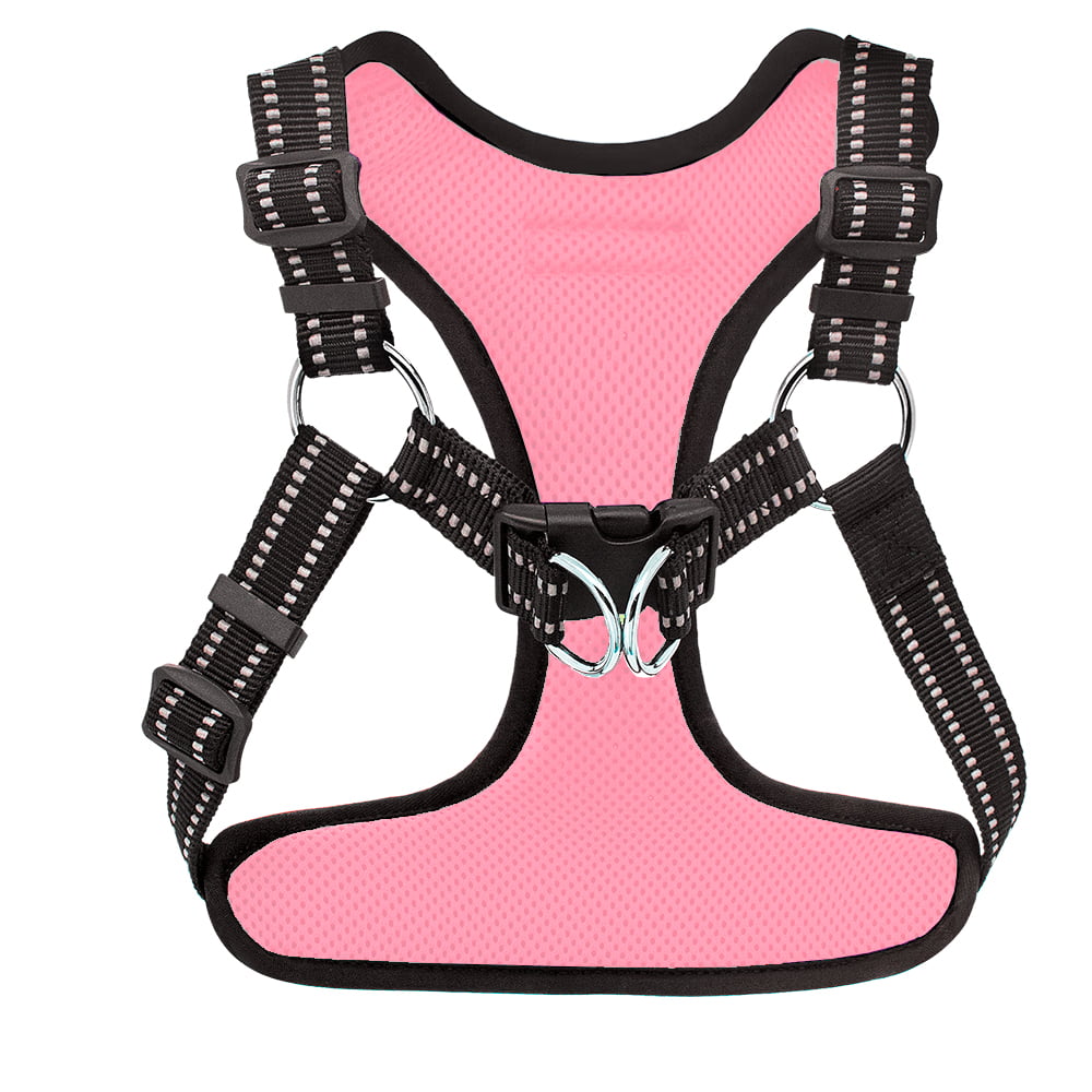 Voyager by Best Pet Supplies Fully Adjustable Step-in Mesh Harness with Reflective 3M Piping 