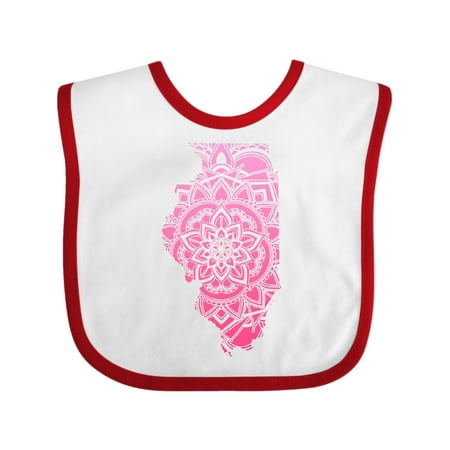 

Inktastic Illinois Silhouette Mandala Gift Baby Boy or Baby Girl Bib