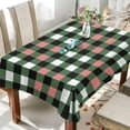 thumbnail image 4 of Coolnut St Patrick Buffalo Plaid Tablecloth Rectangle Colorful Table Cloth Large Square Table Cover for Dining Kitchen Party 54"x54" Decor Gift, 4 of 7