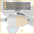 thumbnail image 6 of 52" White Flush Mount Plywood Smart Indoor Ceiling Fan with LED Light and Remote Control, 6 of 8