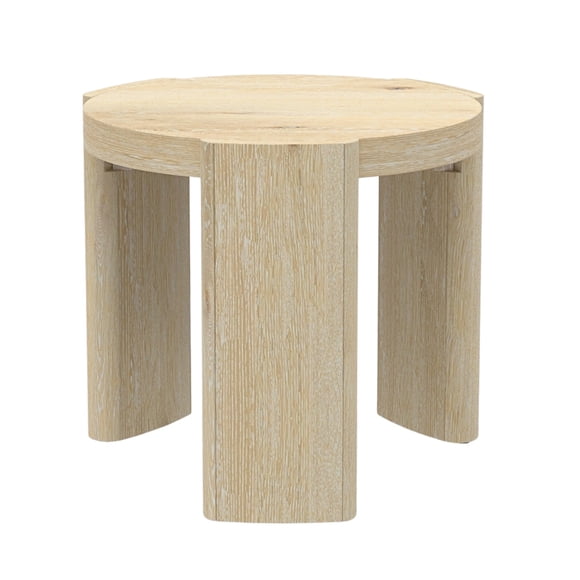 Alpine Furniture Sloane 20 in. W Round Wood End Table in Natural Driftwood