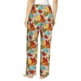 thumbnail image 3 of Naloa Fall Maple Leaves Print Women’s Ultra-Soft Comfy Pajama Lounge Pants with Pockets & Drawstring, 3 of 8
