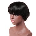 thumbnail image 3 of Short Curly Wig Synthetic Hairpiece For Women African Bob Style 30cm Black, 3 of 6