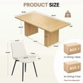 thumbnail image 2 of Hawsaiy Dining Table Set for 4, 78" Farmhouse Dining Table with 4 PU Leather Dining Chairs, Large Kitchen Table Set with Crossed Metal Leg Chairs for Dining Room(Natural +Beige), 2 of 8