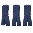 thumbnail image 2 of Hrsba Boys Summer Outfits Solid Color Sleeveless Soccer Tops and Shorts Casual Style for School Daily Activities and Performance Use, 2 of 5