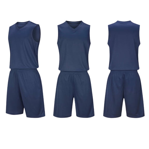 hengsof Boys Athletic Soccer Jersey Set Solid Color Sleeveless Team Uniform Top and Shorts Sports Practice Game Day Outfit for 4-13 Years Old
