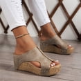 thumbnail image 4 of longantii Orthopedic Casual Sandals for Women Non Slip Slip on Arch Support Flat Wedge Sandals Breathable Sneakers 2026 New Beach Foam Shoes Beige, 4 of 4