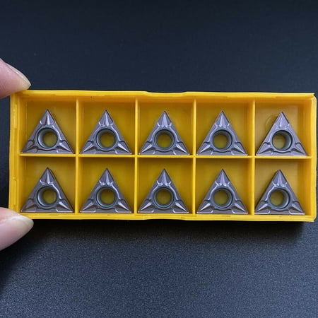 

10pcs TCMT16T304 1125 TCMT32.51 triangle 60° with hole positive turning insert