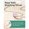 thumbnail image 5 of ChicSilver Pure 925 Sterling Silver Heart Necklace for Women October Birthstone Jewelry Graduation Mother's Day Anniversary Birthdaty Gifts for Her Wife Mom, 5 of 9