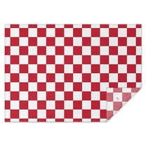 Red and White Checkered Pattern Rectangle Tablecloth 60"x84",Waterproof Polyester Rectangle Table Cloth, Wipeable Spillproof Polyester Tablecloth for Dining, Camping, Indoor and Outdoor
