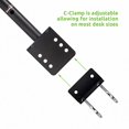 thumbnail image 3 of NavePoint Triple LCD Monitor Desk Mount Stand Heavy Duty Adjustable 3 Screens Upto 27-Inches Black, 3 of 5