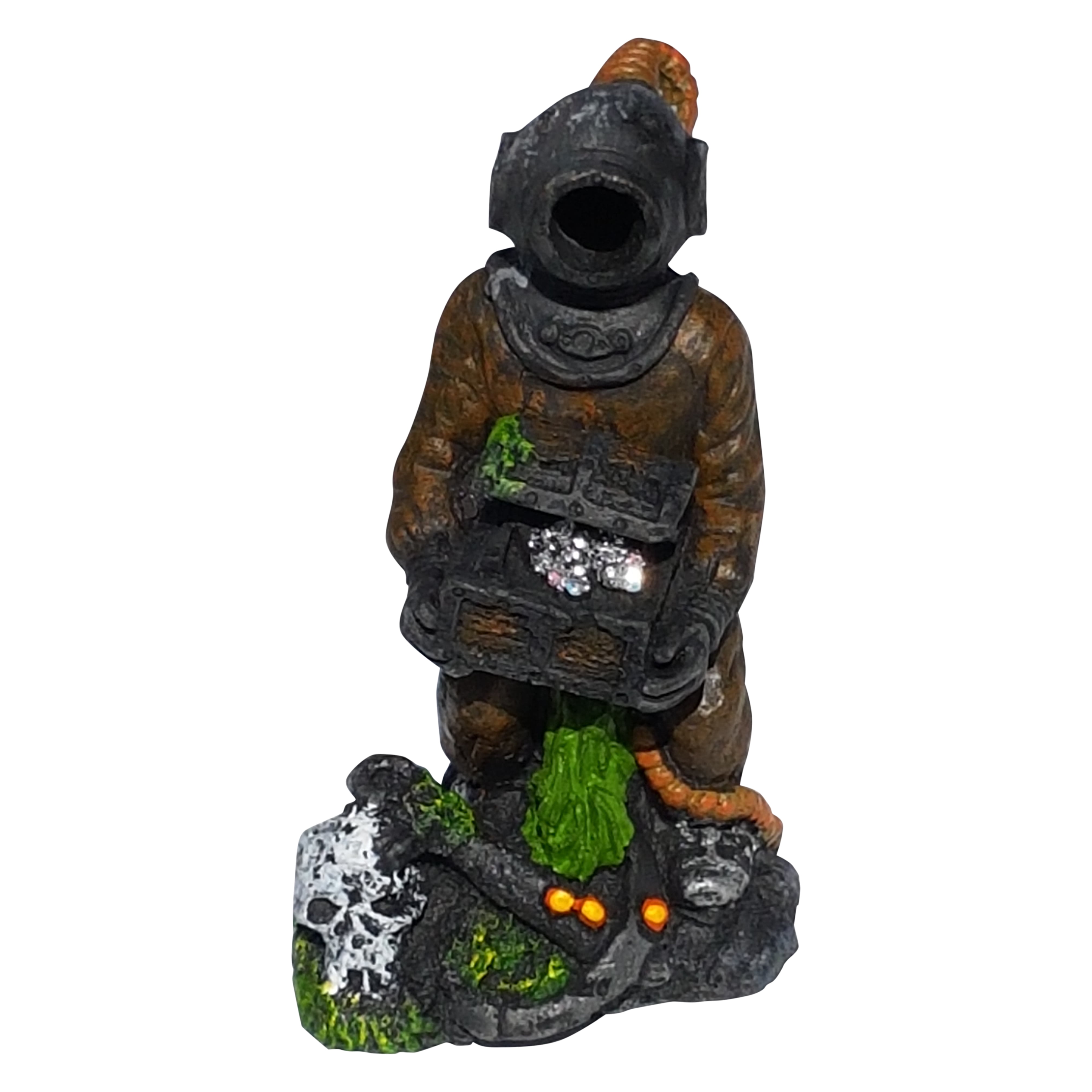 Antique Diver Aquarium Ornament with Bubbler Attachment